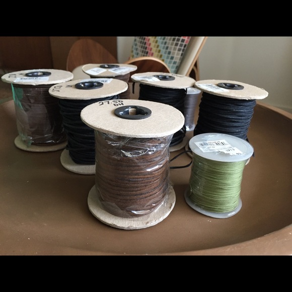 Round cotton wax cord. Black and brown - Picture 5 of 11